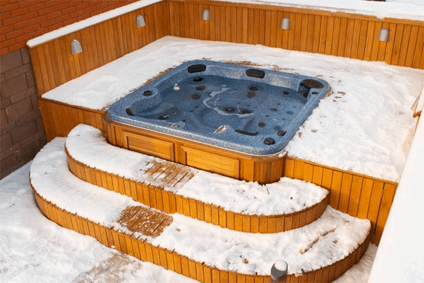 arctic spas hot tub sunk in deck